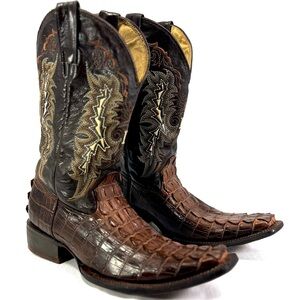 INNOVATION BOOTS | Faux exotic crocodile Hornback boots